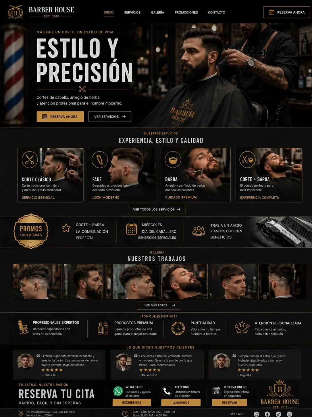 Web para barbería