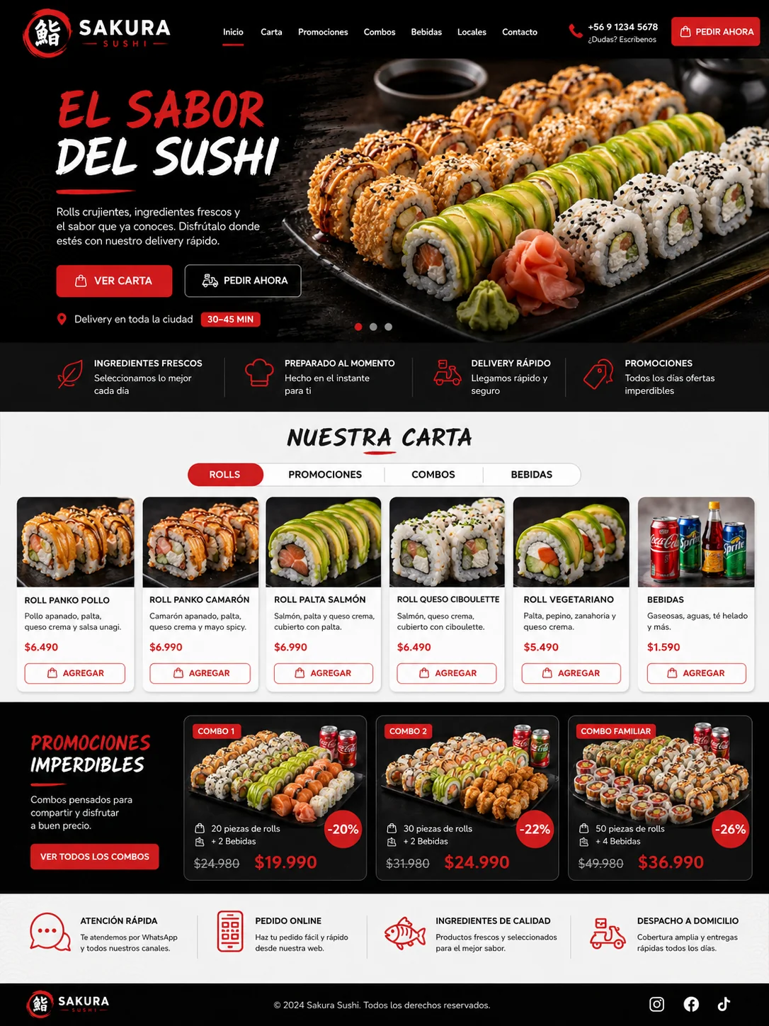Web para sushi