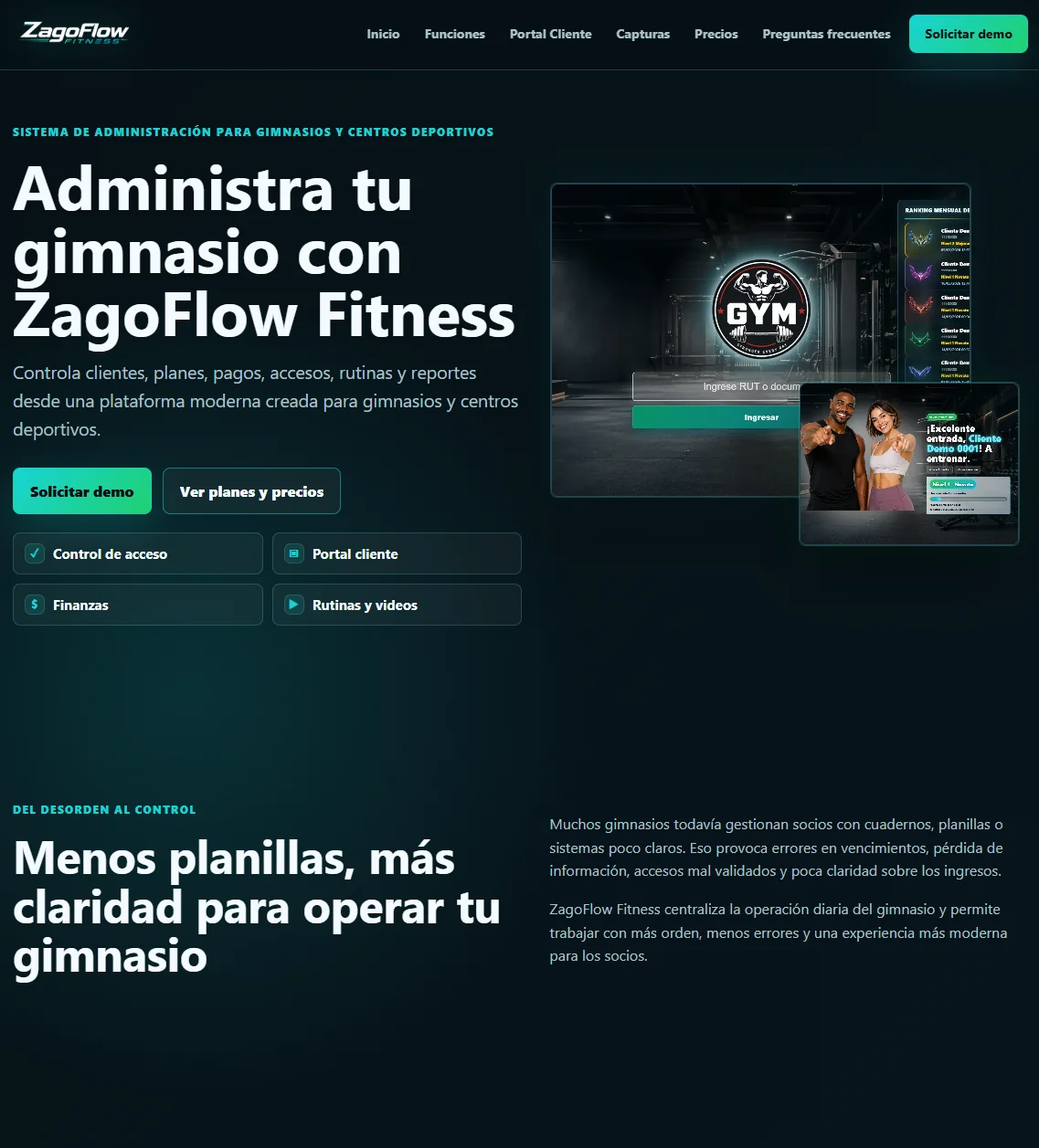 Sistema para gimnasio